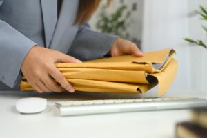 cropped shot office worker managing document folders office 35674 28824 1