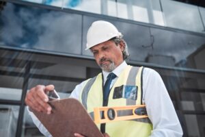 engineering checklist man construction site inspection compliance project management city outdoor architecture documents check clipboard contractor manager person progress 590464 208924