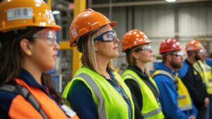 industrial workers attending safety training session 1357756 2696