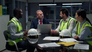 mature businessman having meeting with industrial engineers late office 867394 1455 1