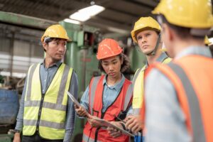 professional engineering workers walk check warehouse factory manager engineer operating 28976 1995