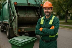 smiling waste management worker outdoors 53876 1063405