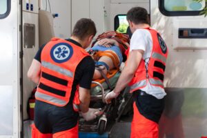 two paramedics stretcher ambulance 924511 985