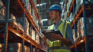 warehouse supervisor with clipboard 1320745 25688