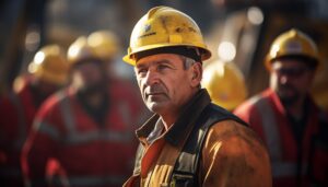 workers wearing helmets construction site 950002 147491