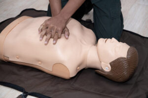 cpr first aid training with hand full body cpr mannequin 31825 504